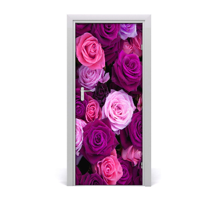 Door adhesive Pink roses