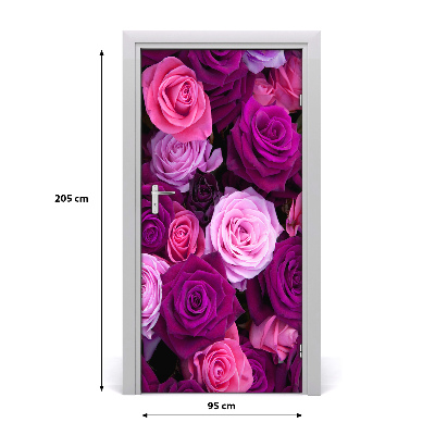 Door adhesive Pink roses