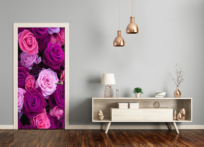 Door adhesive Pink roses