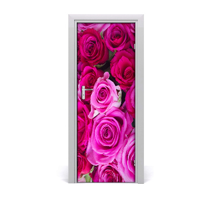 Door adhesive Pink roses