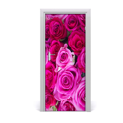 Door adhesive Pink roses