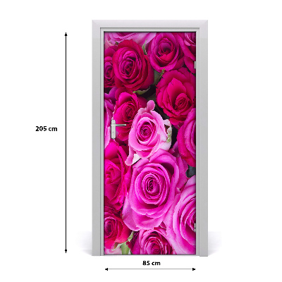 Door adhesive Pink roses