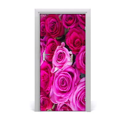 Door adhesive Pink roses