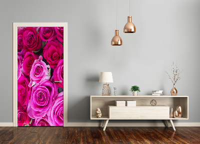 Door adhesive Pink roses