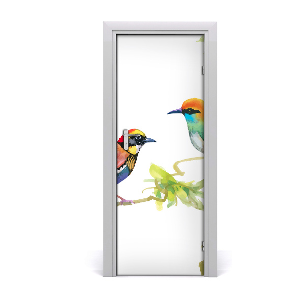 Self-adhesive door sticker Birds wall