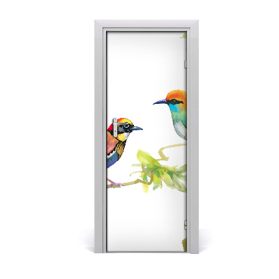 Self-adhesive door sticker Birds wall