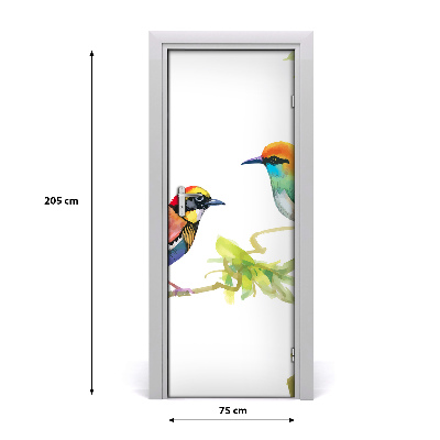 Self-adhesive door sticker Birds wall