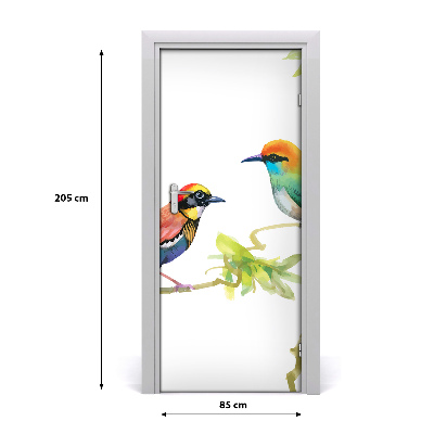 Self-adhesive door sticker Birds wall