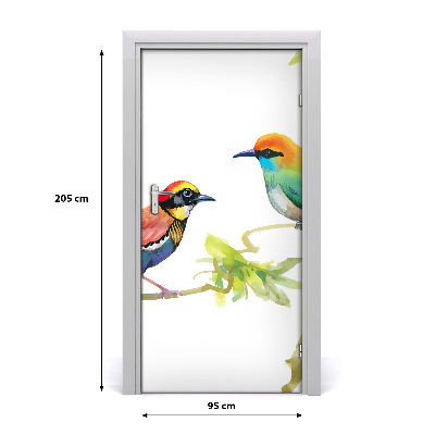 Self-adhesive door sticker Birds wall