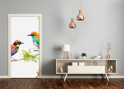 Self-adhesive door sticker Birds wall