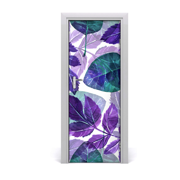 Self-adhesive door wallpaper Leaves