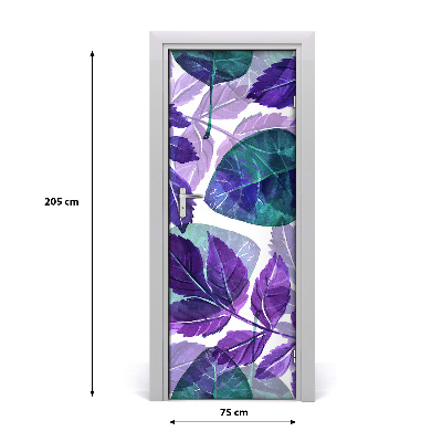 Self-adhesive door wallpaper Leaves