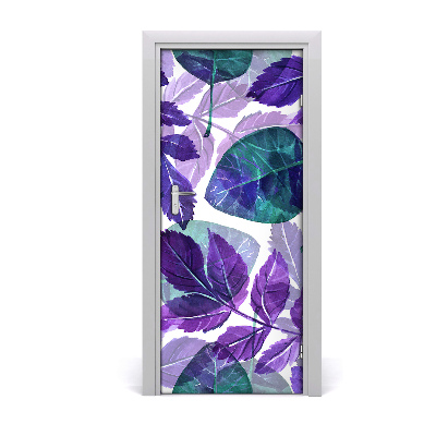 Self-adhesive door wallpaper Leaves