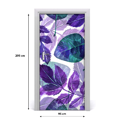 Self-adhesive door wallpaper Leaves