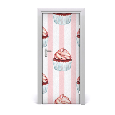 Self-adhesive door sticker Cupcakes