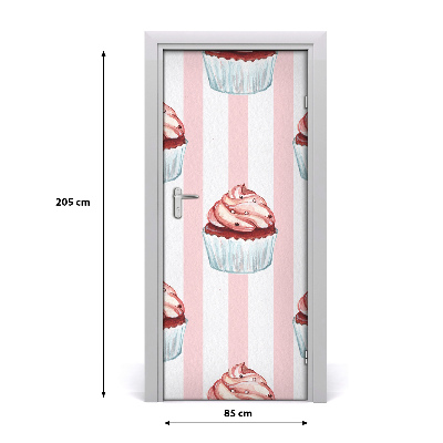 Self-adhesive door sticker Cupcakes