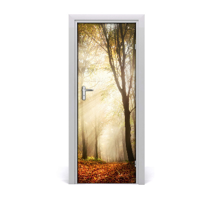 Self-adhesive door sticker Autumn forest