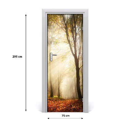 Self-adhesive door sticker Autumn forest