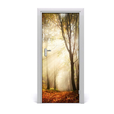 Self-adhesive door sticker Autumn forest