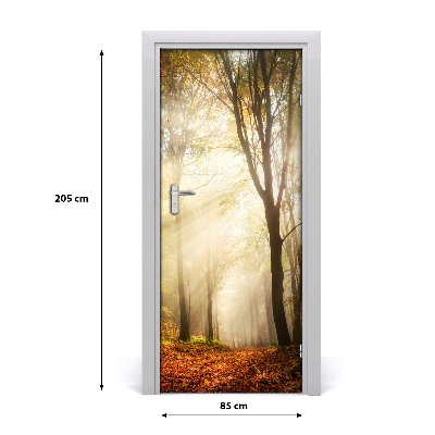 Self-adhesive door sticker Autumn forest