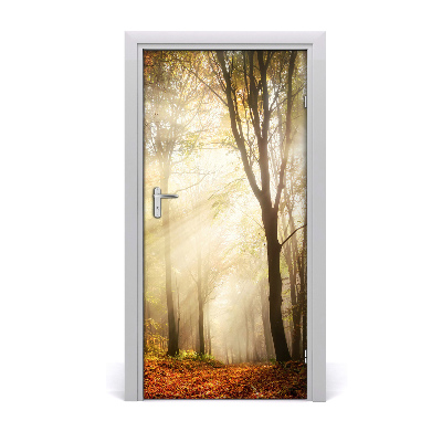 Self-adhesive door sticker Autumn forest