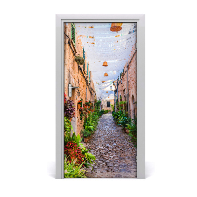 Self-adhesive door wallpaper Majorca spain