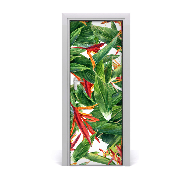 Self-adhesive door veneer Royal strelitzia