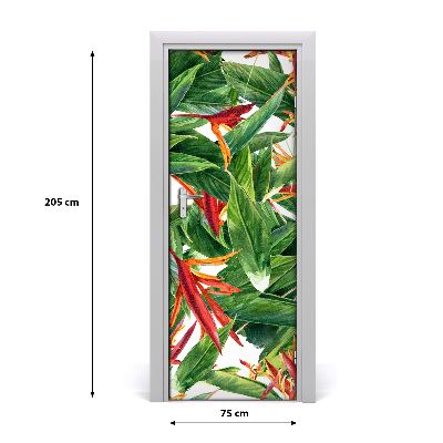 Self-adhesive door veneer Royal strelitzia