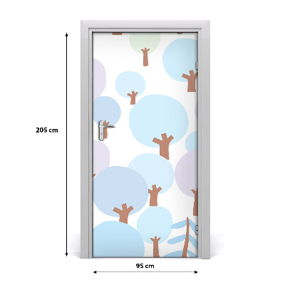 Self-adhesive door sticker Tree wall