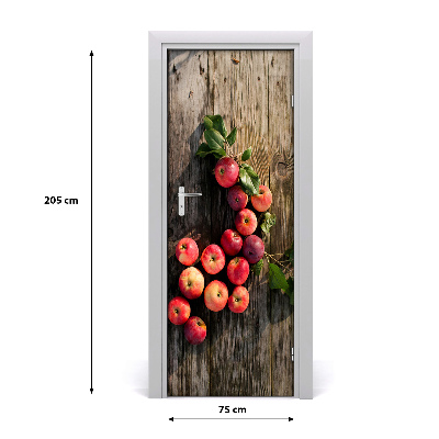 Self-adhesive door sticker Apples on the table