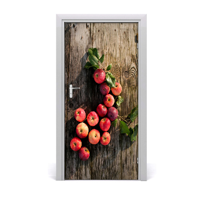 Self-adhesive door sticker Apples on the table