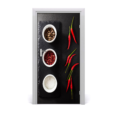 Door veneer Spices and peppers