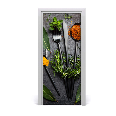 Door veneer Cutlery and spices