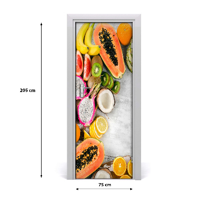 Self-adhesive door sticker Fruits