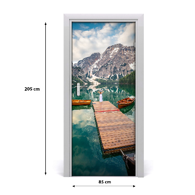 Self-adhesive door wallpaper Mountain view