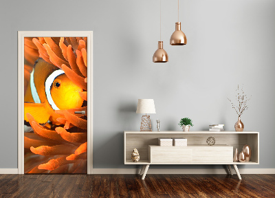 Self-adhesive door wallpaper Clownfish fish