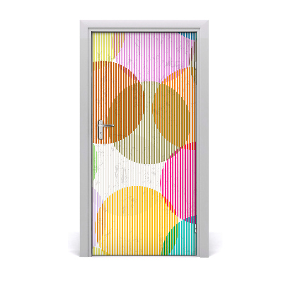 Door wallpaper Colorful circles