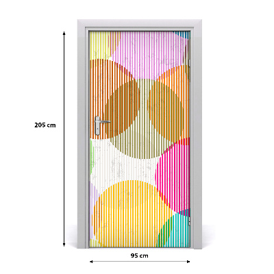 Door wallpaper Colorful circles