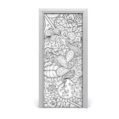 Self-adhesive door veneer Zentangle background