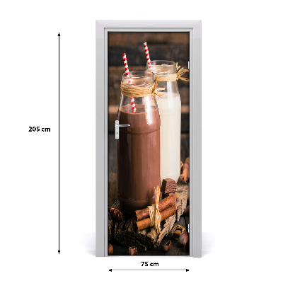 Self-adhesive door sticker Milk shakes