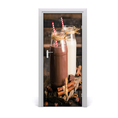 Self-adhesive door sticker Milk shakes