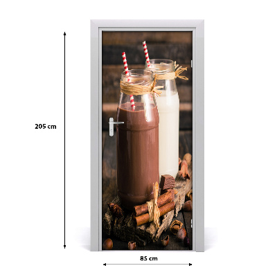 Self-adhesive door sticker Milk shakes