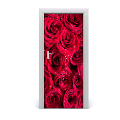 Door adhesive Red roses