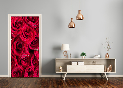 Door adhesive Red roses