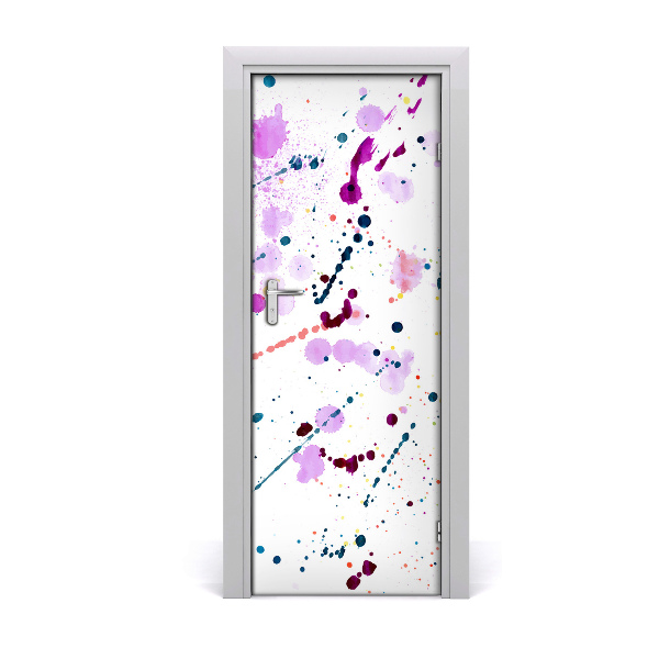 Self-adhesive door sticker Colorful spots