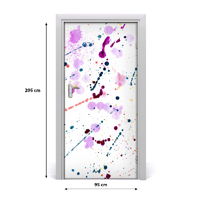 Self-adhesive door sticker Colorful spots