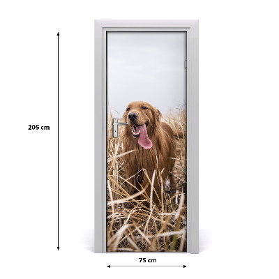 Self-adhesive door sticker Golden retriever