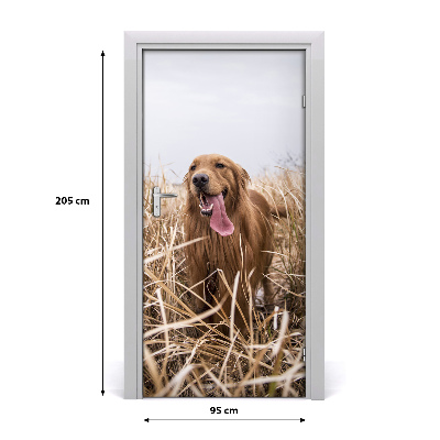 Self-adhesive door sticker Golden retriever