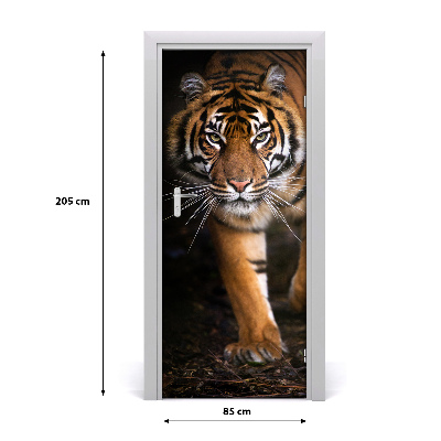 Self-adhesive door wallpaper Tiger