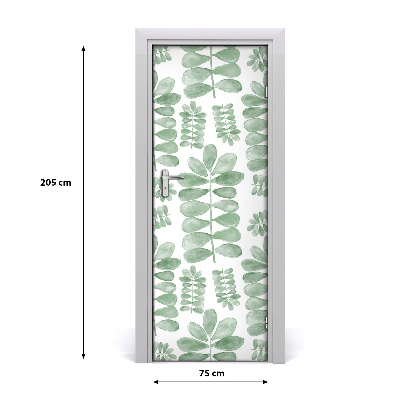 Self-adhesive door veneer Eucalyptus leaves